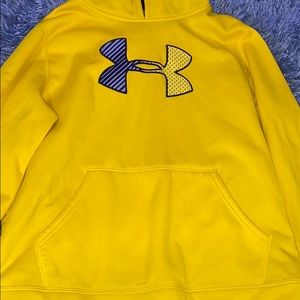 Yellow under armor hoodie